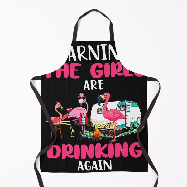 Artikelvorschau, Flamingo warning the girls are drinking again shirt entworfen und verkauft von Lukifo-Accel.