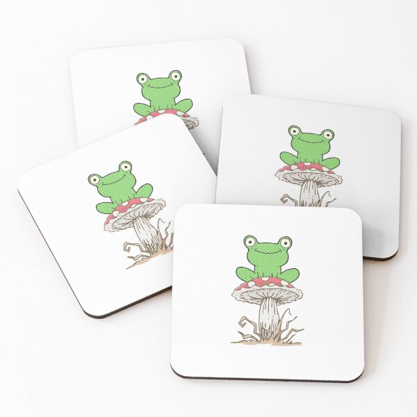 Item preview, Cute frog and mushroom designed and sold by vashumaso.