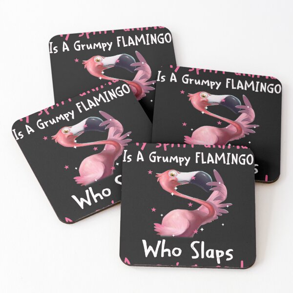 Item preview, My spirit animal is a grumpy flamingo who slaps annoying people shirt designed and sold by Lukifo-Accel.
