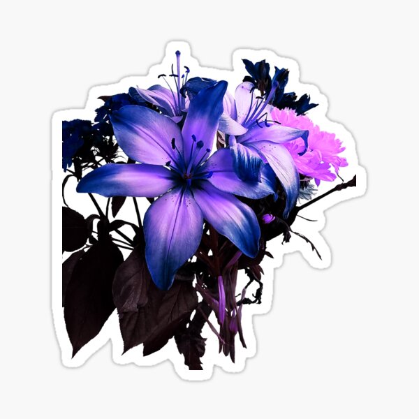 Dark Violet Lillies Sticker