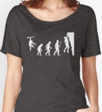 Camiseta ancha Funny Rock Climbing Evolution T Shirt