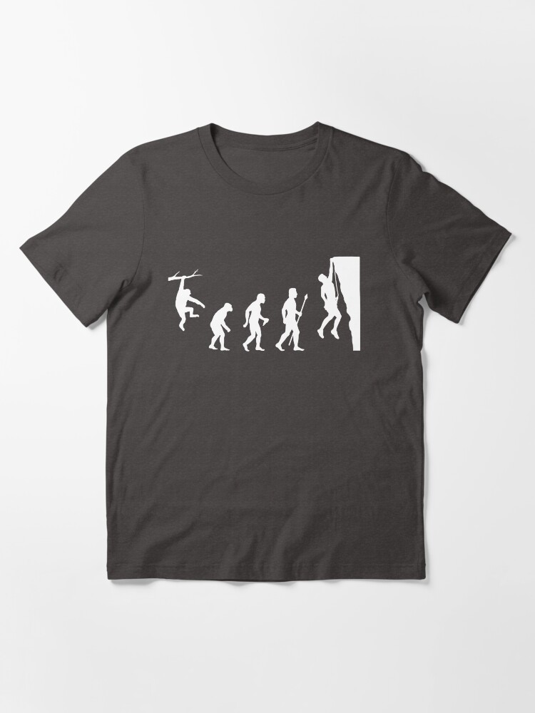 "Funny Rock Climbing Evolution T Shirt" Tshirt for Sale by