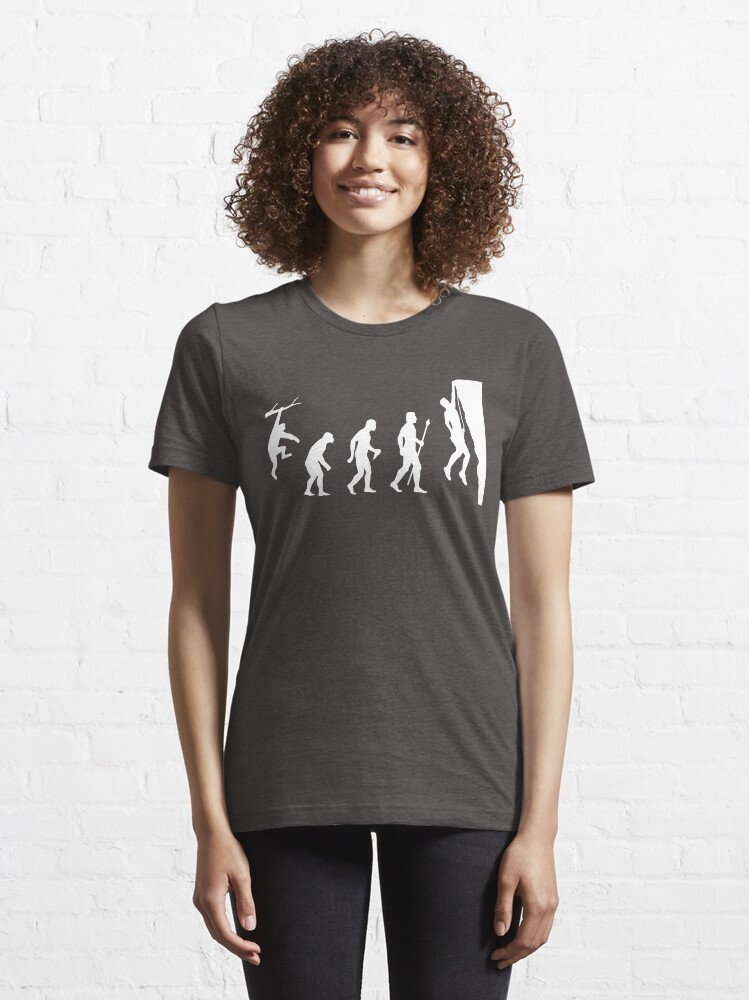 "Funny Rock Climbing Evolution T Shirt" Tshirt for Sale by