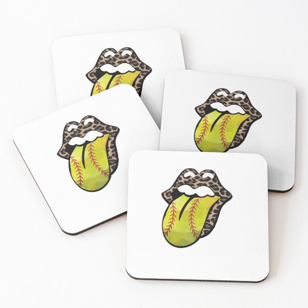 Item preview, Softball Baseball Leopard Mouth Lips designed and sold by speakupandshine.
