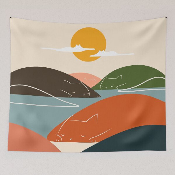 Item preview, Cat Landscape 104 designed and sold by ilovedoodle.