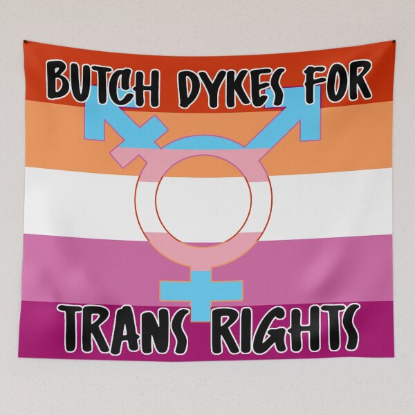 Item preview, butch dykes for trans rights designed and sold by annieloveg.