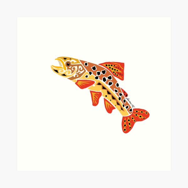 Item preview, Apache Trout Tribal Design Colored designed and sold by KitayamaDesigns.