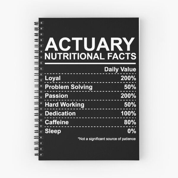 Item preview, Actuary Nutritional Facts designed and sold by HumbleShirt.