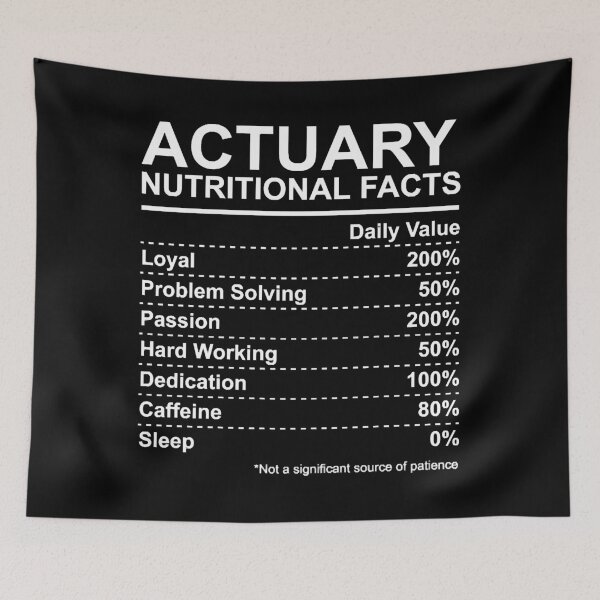 Item preview, Actuary Nutritional Facts designed and sold by HumbleShirt.