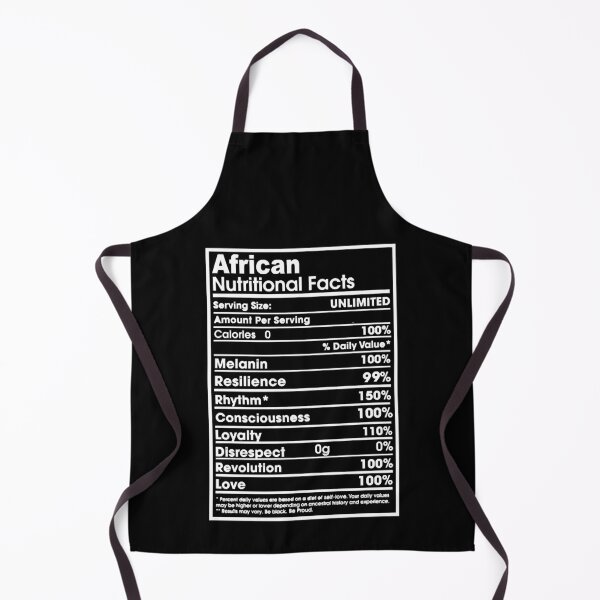 Item preview, African nutritional facts designed and sold by HumbleShirt.