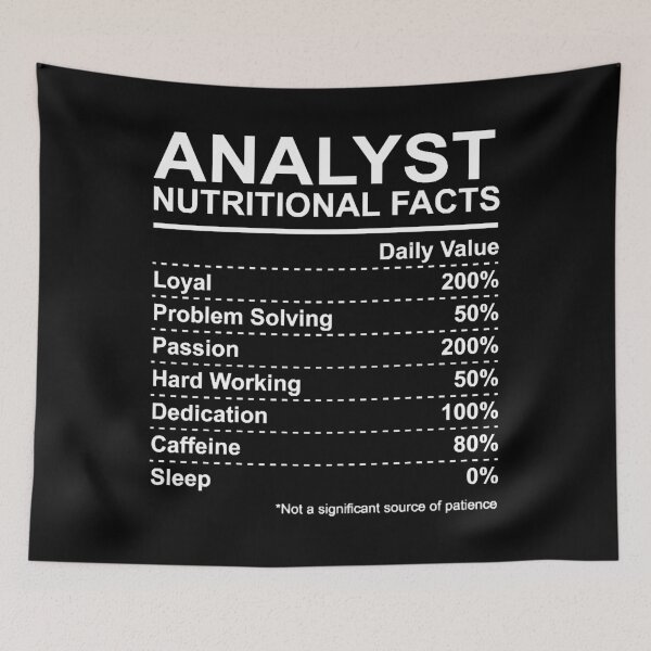 Item preview, Analyst Nutritional Facts designed and sold by HumbleShirt.