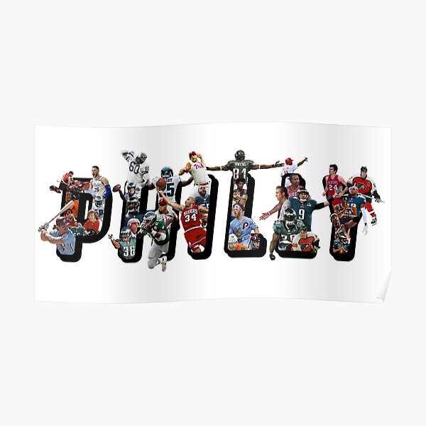 Philadelphia Sports Teams Red Poster, Philadelphia Eagles, Flyers, 76e –  McQDesign