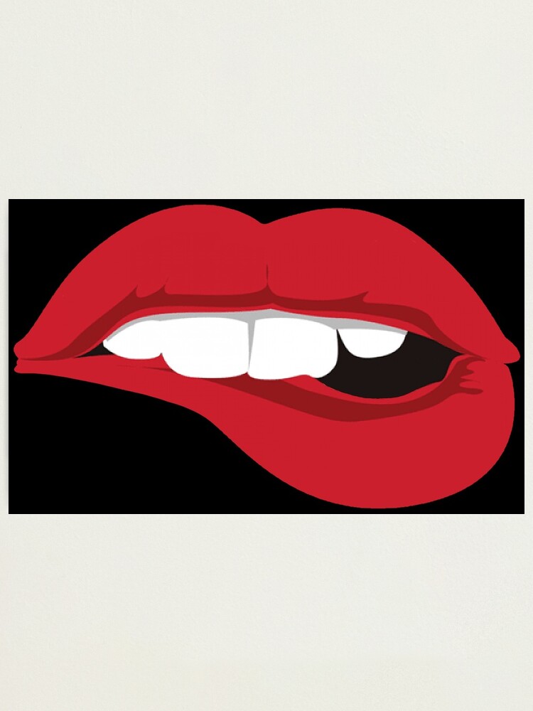 Biting Lip Emoji Photographic Print For Sale By Fomodesigns Redbubble 7204