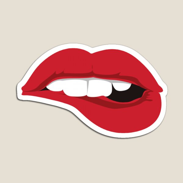 Biting Lip Emoji  Magnet