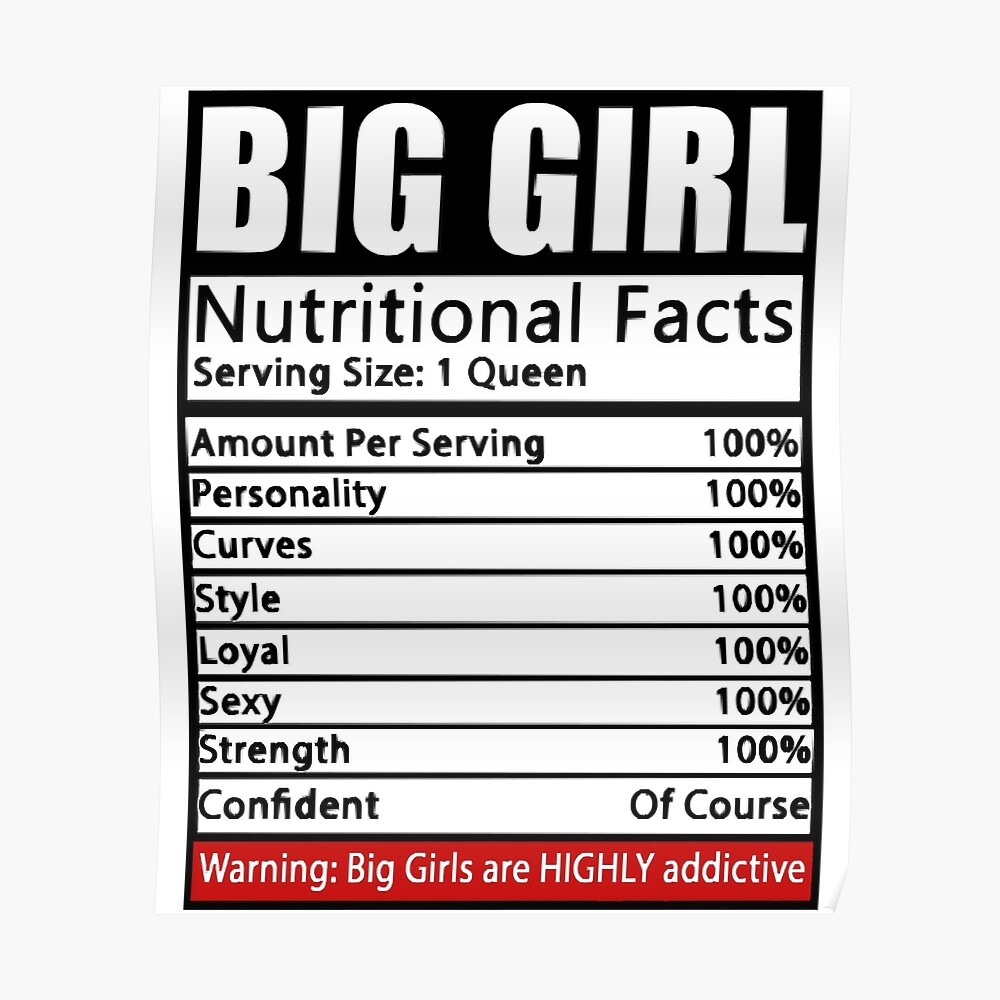 Big girl nutritional facts