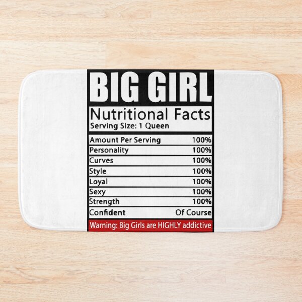 Item preview, Big girl nutritional facts designed and sold by HumbleShirt.
