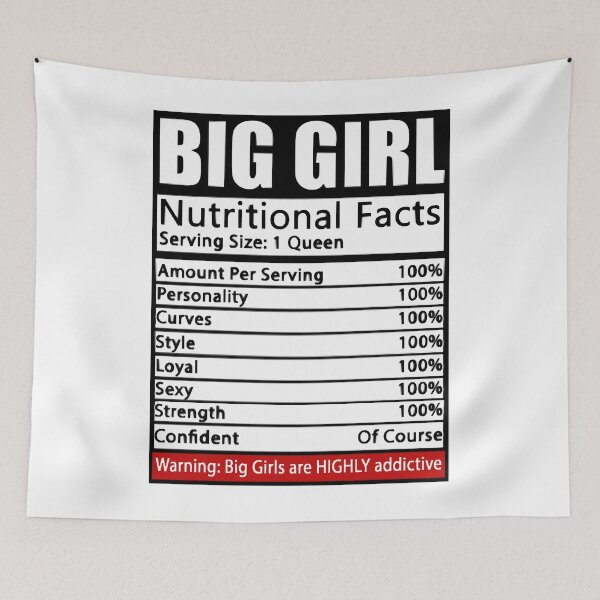 Item preview, Big girl nutritional facts designed and sold by HumbleShirt.