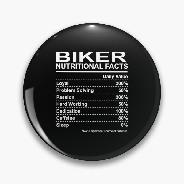 Item preview, Biker Nutritional Facts designed and sold by HumbleShirt.