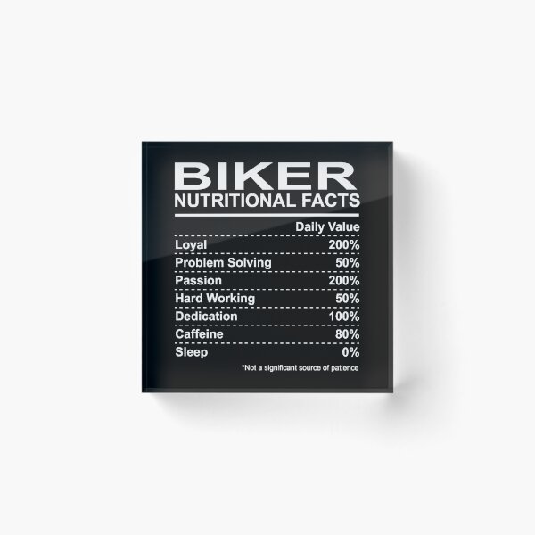 Item preview, Biker Nutritional Facts designed and sold by HumbleShirt.