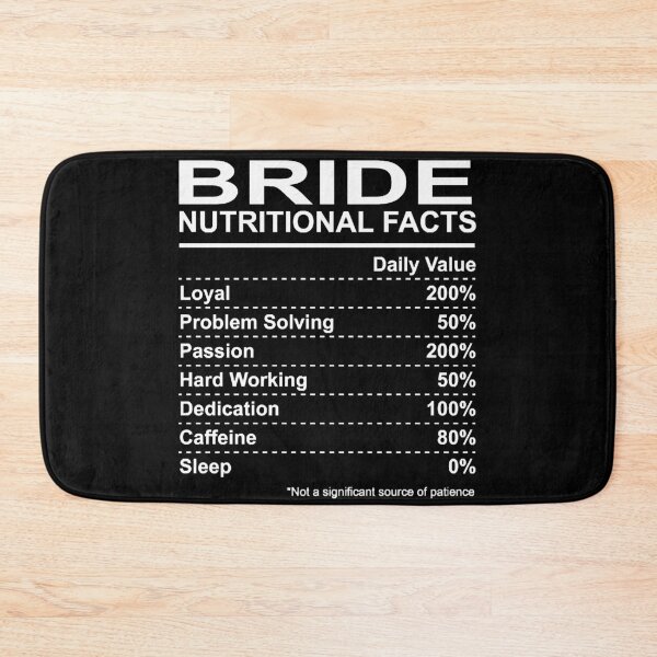 Item preview, Bride Nutritional Facts designed and sold by HumbleShirt.