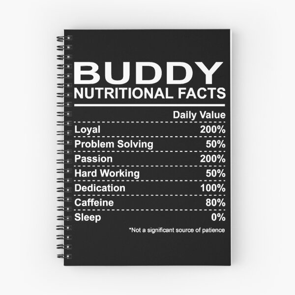 Item preview, Buddy Nutritional Facts designed and sold by HumbleShirt.