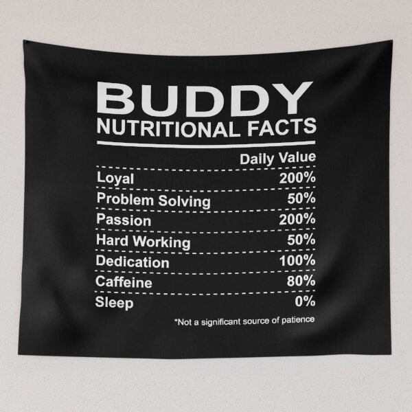 Item preview, Buddy Nutritional Facts designed and sold by HumbleShirt.