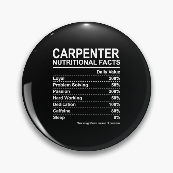 Item preview, Carpenter Nutritional Facts designed and sold by HumbleShirt.