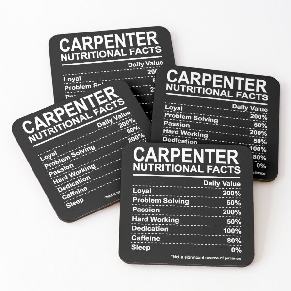 Item preview, Carpenter Nutritional Facts designed and sold by HumbleShirt.