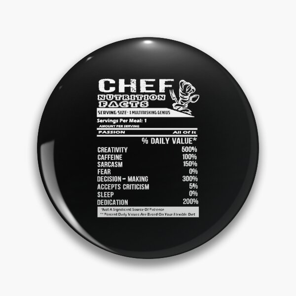 Item preview, Chef Nutritional Facts designed and sold by HumbleShirt.