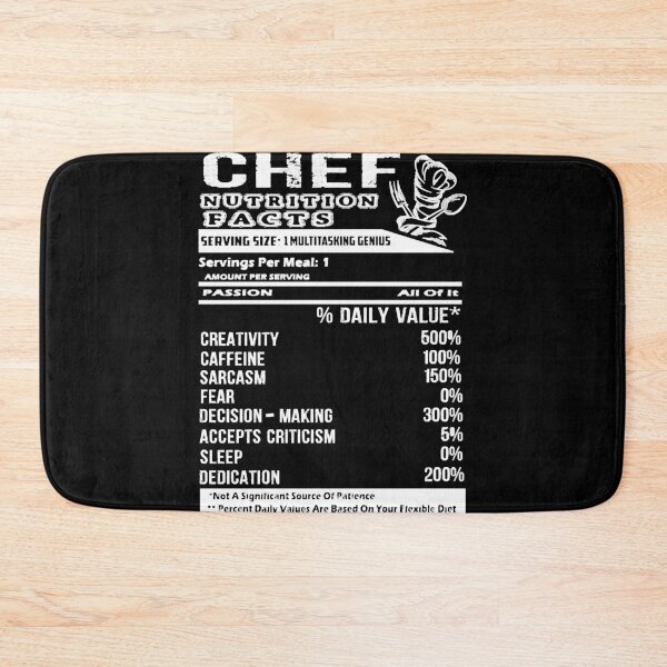 Item preview, Chef Nutritional Facts designed and sold by HumbleShirt.