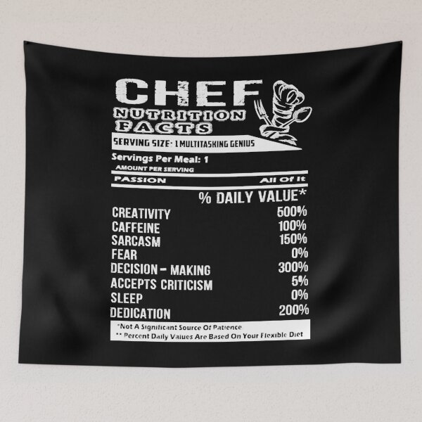 Item preview, Chef Nutritional Facts designed and sold by HumbleShirt.