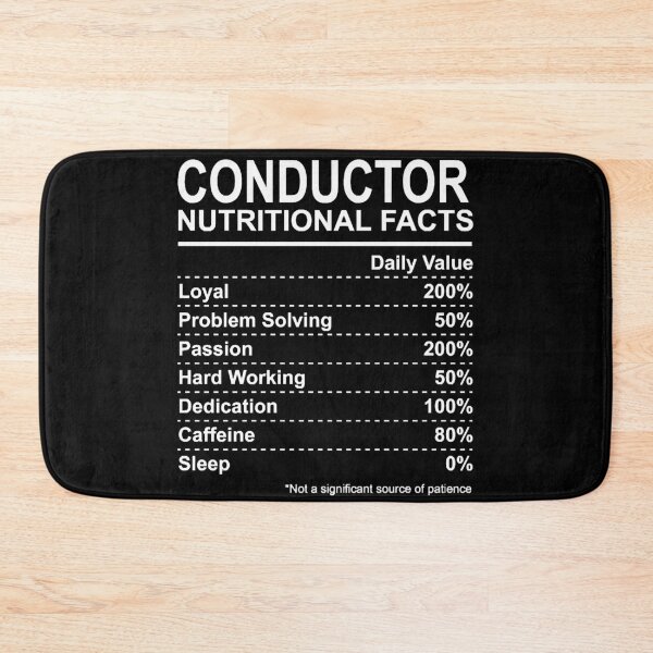 Item preview, Conductor Nutritional Facts designed and sold by HumbleShirt.