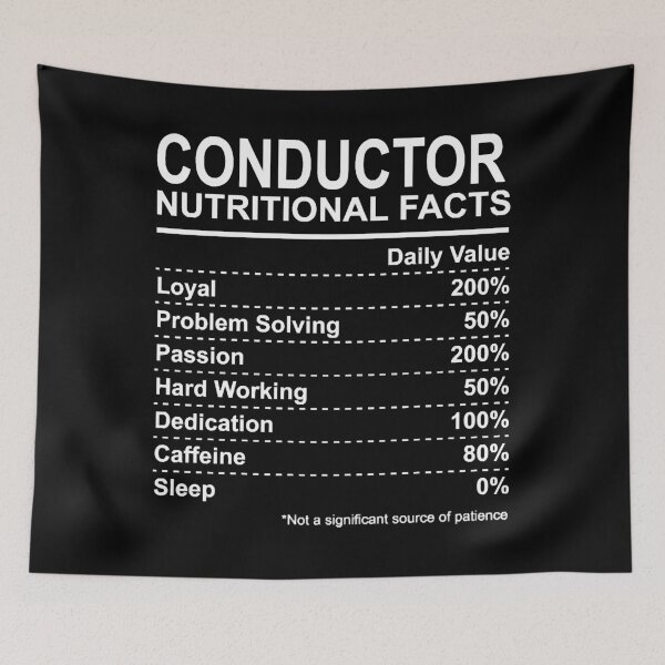 Item preview, Conductor Nutritional Facts designed and sold by HumbleShirt.