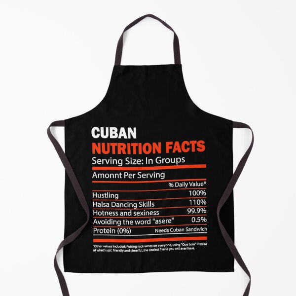 Item preview, Cuban Nutrition Facts designed and sold by HumbleShirt.