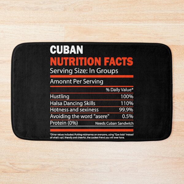 Item preview, Cuban Nutrition Facts designed and sold by HumbleShirt.