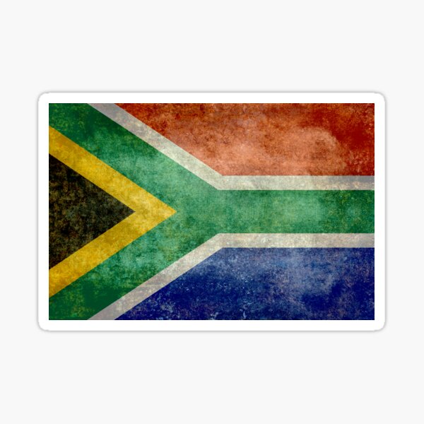 Lips South African Flag Africa Expat Country Gift Sticker 