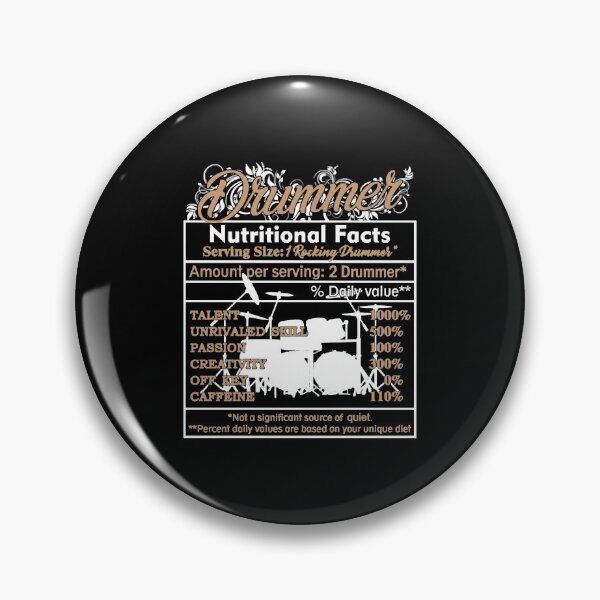Item preview, Drummer Shirt - Drummer Nutritional Facts designed and sold by HumbleShirt.