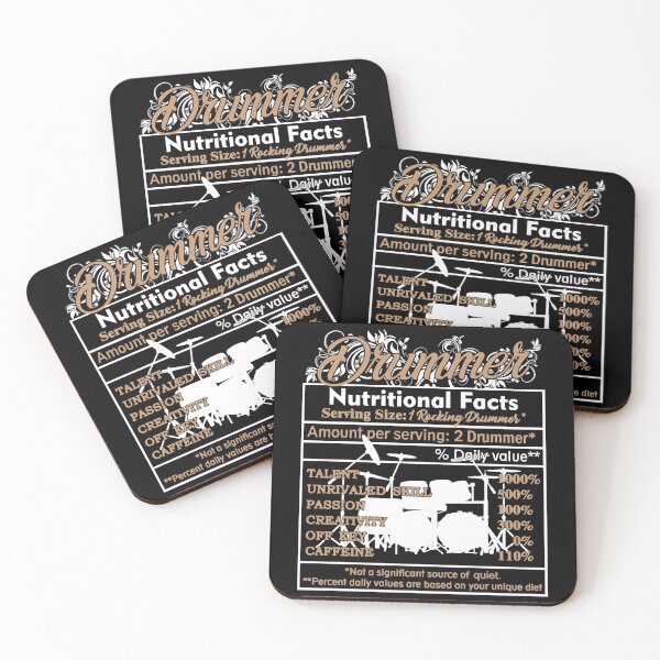 Item preview, Drummer Shirt - Drummer Nutritional Facts designed and sold by HumbleShirt.