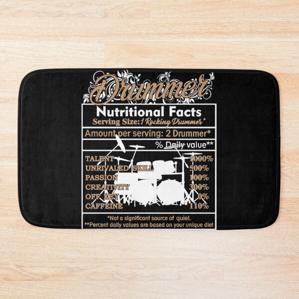 Item preview, Drummer Shirt - Drummer Nutritional Facts designed and sold by HumbleShirt.