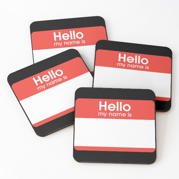 Item preview, Red Blank Name Tag Hello My Name Is Label  designed and sold by everything4eva.