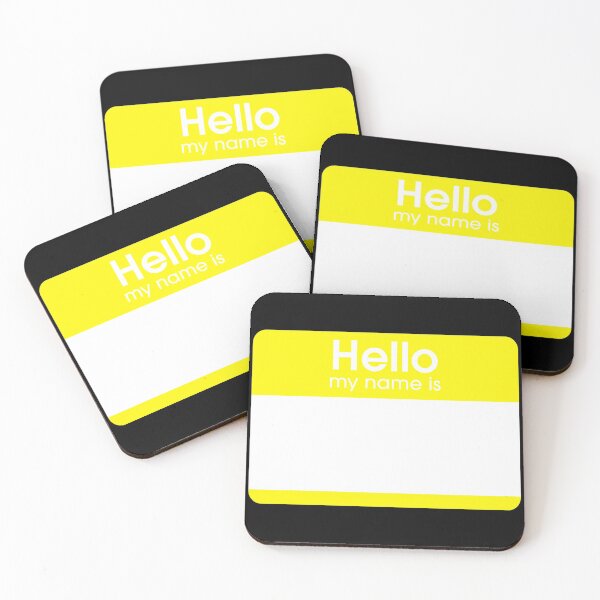 Item preview, Yellow Blank Name Tag Hello My Name Is Label  designed and sold by everything4eva.