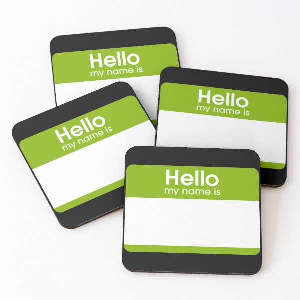 Item preview, Lime Green Blank Name Tag Hello My Name Is Label  designed and sold by everything4eva.