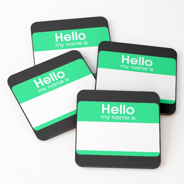 Item preview, Turquoise Blank Name Tag Hello My Name Is Label  designed and sold by everything4eva.
