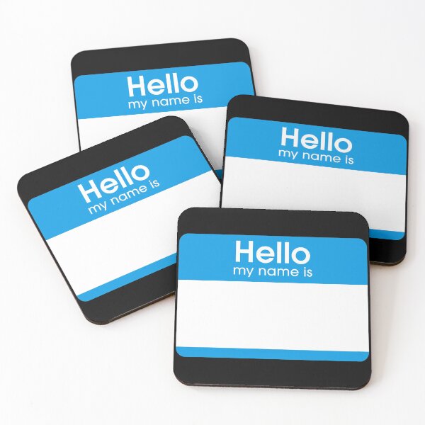 Item preview, Blue Blank Name Tag Hello My Name Is Label  designed and sold by everything4eva.