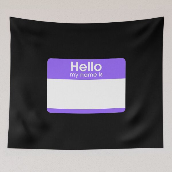 Item preview, Violet Blank Name Tag Hello My Name Is Label  designed and sold by everything4eva.
