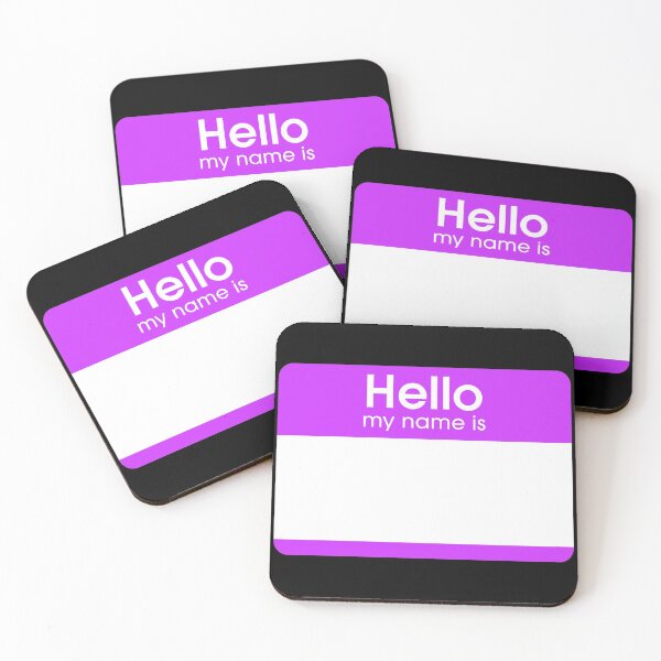 Item preview, Purple Blank Name Tag Hello My Name Is Label  designed and sold by everything4eva.
