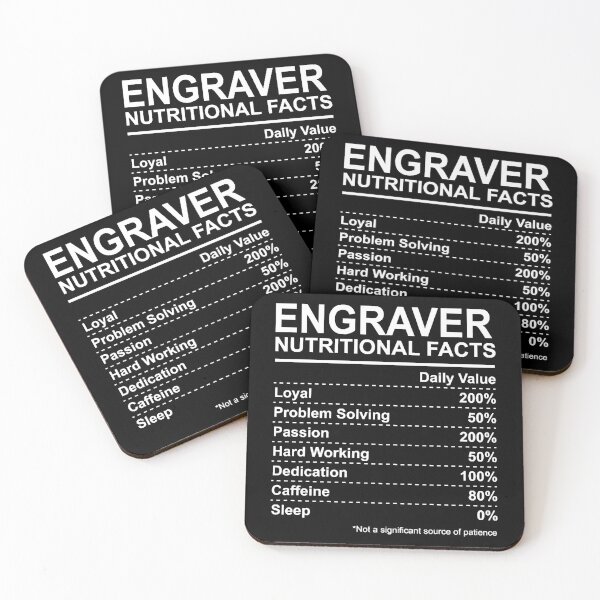 Item preview, Engraver Nutritional Facts designed and sold by HumbleShirt.