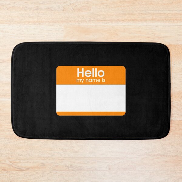 Item preview, Orange Blank Name Tag Hello My Name Is Label  designed and sold by everything4eva.