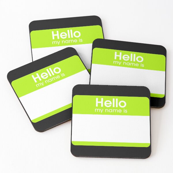 Item preview, Lime Green Blank Name Tag Hello My Name Is Label  designed and sold by everything4eva.