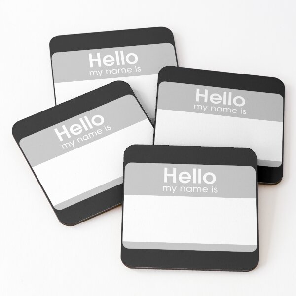 Item preview, Grey Blank Name Tag Hello My Name Is Label  designed and sold by everything4eva.